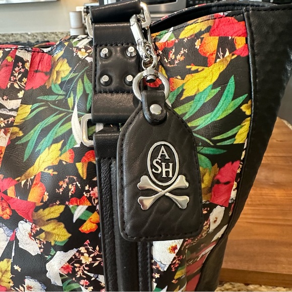 ASH Women's Floral Tote Bag - Black and Multicolor - Picture 4 of 6